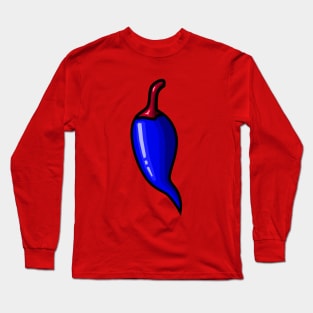 Blue Chili Pepper Long Sleeve T-Shirt